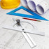 Protractor Angle Finder, 0-180 Degrees Carbon Steel Angle Ruler Measuring & Gauging Tool for Carpenters Woodworking Construction Measurement...