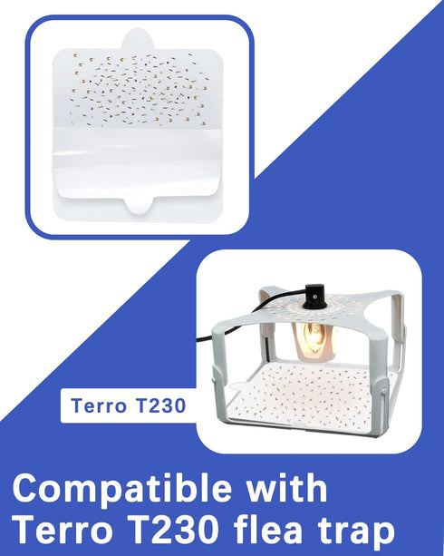 24 PCS Flea Trap Refills Square Glue Boards Compatible with Terro T230 T231 Indoor Flea Trap, 6" Replacement Sticky Pads Fits Square Flea Bed Bug ...
