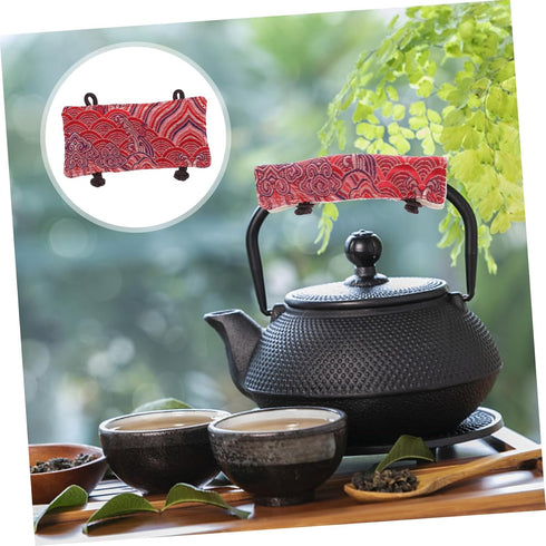 Teapot Handle Gloves Potholder Mitts Tea Kettle Handle Mitt Pot Handle Cover Baking Mitts Silicone Pan Handle Sleeve Pan Protectors Kettle Handle ...
