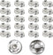 Ouliget Metal Sew On Snap Buttons, Fasteners Press Studs for Sewing Clothes Jeans Overcoat DIY,12mm Dia Snaps,20 Sets,Silver...