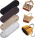 4 Pcs PU Leather Bag Bottom Shaper with Holes for DIY Bag Crochet, Atarvana Oval Bag Bottom Shaper Pads 12x4 Inch for DIY Purse Shoulder Bag Handb...