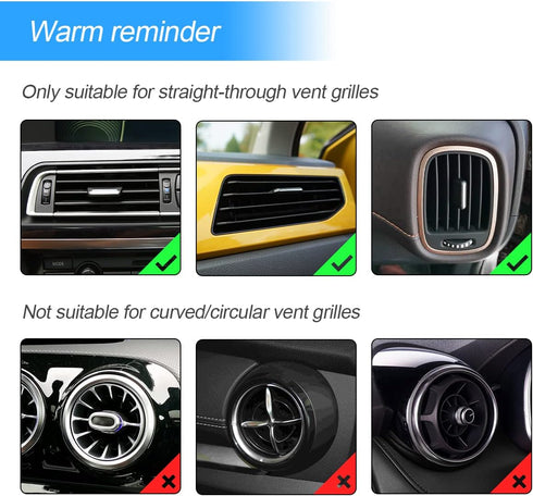 10 PCS Most Car Air Vent Outlet Trim,Bling, Rhinestone Air Conditioner Decoration Strip, Universal Bendable,Interior Accessories (Pink)...