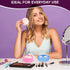 2Pcs Talcum Powder Brush with Holder - Dusting Powder with Puff for Women Set, 3.6x2.45 Pink and Blue Colors, Easy to Clean and Store, Gentle and ...
