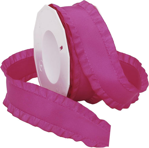Morex Ribbon Double Ruffle Ribbon, 1-1/2-Inch by 16.5-Yard, Fuchsia (96509/15-606)...