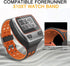 ANCOOL Compatible with Garmin Forerunner 310XT Watch Band, Soft Silicone Watch Strap Replacement for Forerunner 310XT Smartwatch, Grey-Orange...