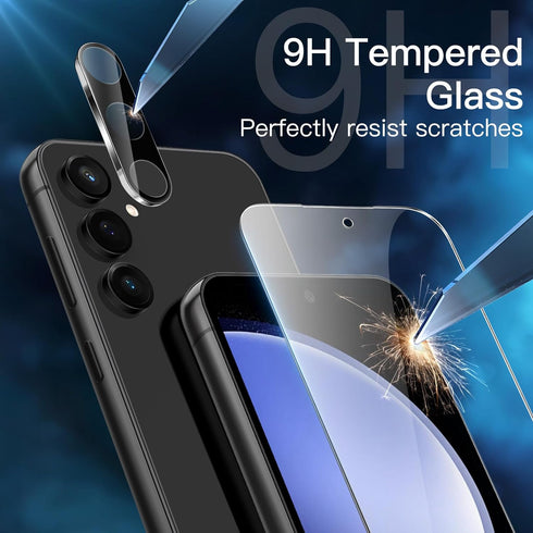JETech Screen Protector for Samsung Galaxy S23 FE 6.4-Inch with Camera Lens Protector, Tempered Glass Film, Fingerprint ID Compatible, HD Clear, 2...