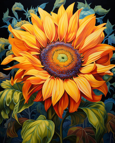 Tucocoo Detailed Colorful Sunflower Paint by Bumbers for Adults Graffiti Blooming Sunflower DIY Paint by Numbers Acrylic Paint Canvas Abstract Bea...