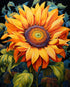 Tucocoo Detailed Colorful Sunflower Paint by Bumbers for Adults Graffiti Blooming Sunflower DIY Paint by Numbers Acrylic Paint Canvas Abstract Bea...