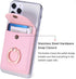Credit Card Holder for Back of Phone with Ring Stand Stick on Phone Wallet Ultra-Slim Self Adhesive RFID Blocking Ring Pocket Wallet(Finger Ring P...