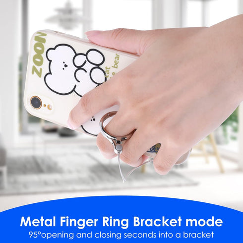 Cobee Cell Phone Ring Straps, 4 Pcs Phone Finger Ring Holders, Phone Grip Holder Phone Loop Charm Phone Ring Kickstand Holder Phone Finger Ring Ch...