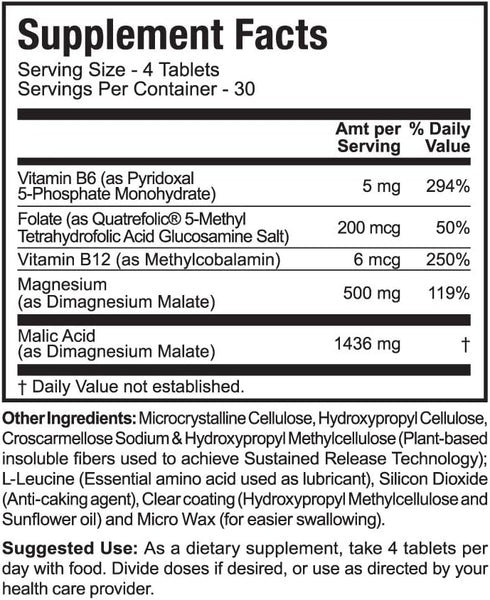 Jigsaw Health MAG SRT | Magnesium Supplement with Vitamin B6, Folate & B12 | 120 Tablets...