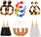 6 Pairs Rattan Earrings for Women Bohemian Statement Earrings Hoop Drop Earring for Women...