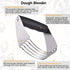 Dough Blender - Stainless Steel Pastry Cutter Set, Blender + Scraper + Brush, Professional Baking Tools...