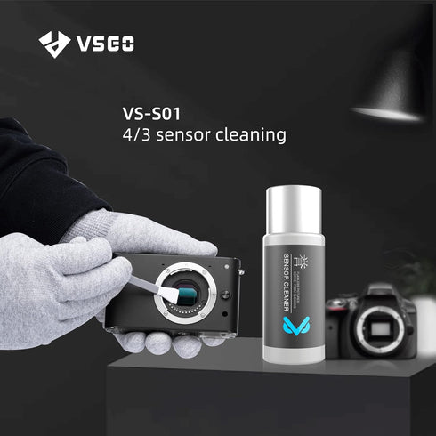 VSGO VS-S01E Professional Camera Cleaning Kit Micro Four Thirds 4/3 Sensor Cleaning Swabs 6pcs 12mm and 10ml Cleaner Compatible for DSLR Cameras...