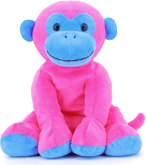 Unique Ape Monkey Stuffed Animals Plush Toys, Soft Cute Monkey Orangutan Toy for Toddlers Child Kids Babies Birthday Gift, 7.9" Pink...