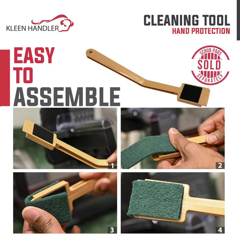 3 Pack EZ Scrub-Slicer Cleaning Tool, Electric Blade Cleaning, Deli Slicing Machine Cleaner, Clean Mandolin Slicer Safely (3 Handles)...