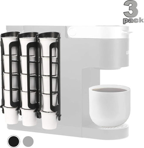 STORAGENIE Coffee Pod Holder Side Mount K Cup Pods Organizer compatible with Keurig Coffee Makers, Space Saving Kcup Storage, Perfect for Small Co...