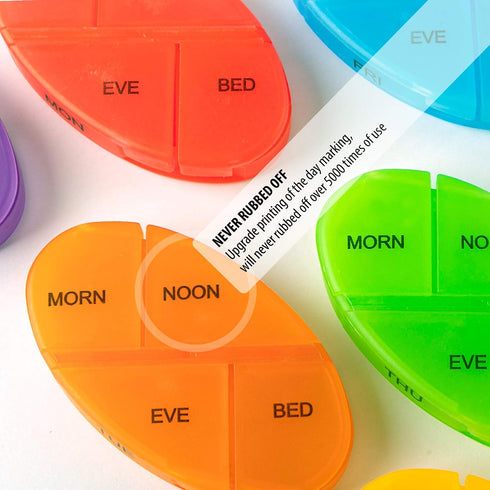 Deke Home - Stackable Pill Organizer, 4 Times a Day Weekly Pill Box, 7 Day Medicine Dispenser, Pill Container for Vitamin, Supplement, Durable Har...