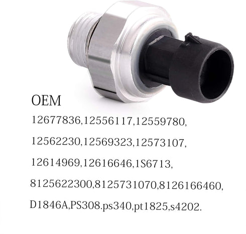 Engine Oil Pressure Sensor/Switch/Sending Unit D1846A Compatible with 2003-2008 4.8L/5.3L/6.0L/6.2L,GM Chevrolet Chevy Silverado GMC Sierra Buick ...
