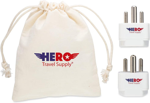 Hero Premium US to India Power Adapter Plug (Type D, Pack of 3, Grounded)...