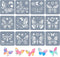 12 Pieces Butterfly Stencil Reusable Butterfly Paint Stencils Template Butterfly Animal DIY Craft Plastic Drawing Stencils for Painting on Wood Wa...