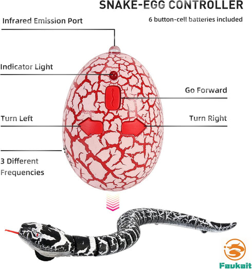 Remote Control Snake Toy RC&Robot Electric Snake Toy Fast Moving of Fake Rattlesnake Christmas Halloween Toys Party Favor Gifts Joke Prank for Kid...