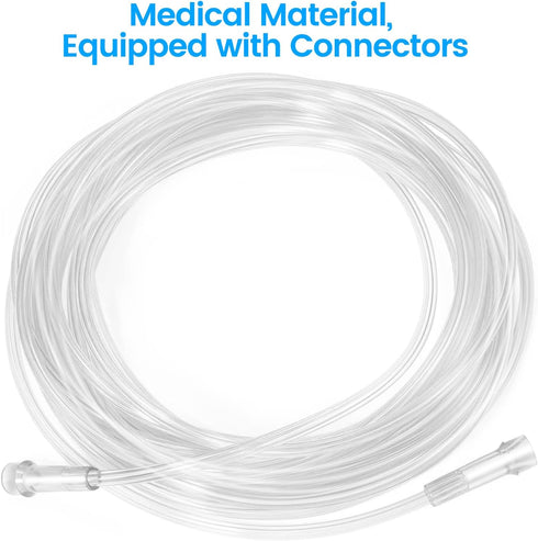 Oxygen Tubing - Extension High Flow Oxygen Tubing Transparent Crush Resistant Oxygen Extension Tube with Connectors - 5 Foot - Pack of 3 Tubes...
