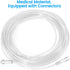 Oxygen Tubing - Extension High Flow Oxygen Tubing Transparent Crush Resistant Oxygen Extension Tube with Connectors - 5 Foot - Pack of 3 Tubes...