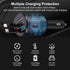 Retractable Car Charger 4 in 1 Fast Charge USB C Car Charger Adapter with Retractable Cord Cable 100W, Car Phone Charger for iPhone 15 Pro Max Plu...