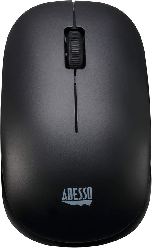 Adesso WKB-1100CB Natural Ergonomic Wireless Spill Resistant Mini Keyboard & Mouse Combo,Black...
