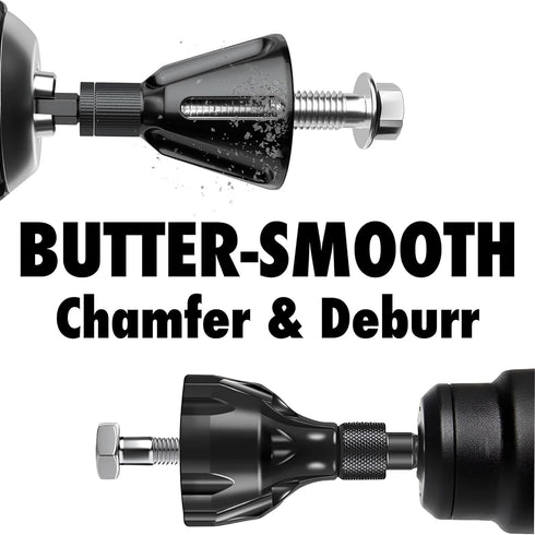 Deburring External Chamfer Tool, with Tungsten Carbide Blade, Deburring Chamfering Drill Bit, Remove Burr Tools Quick Release Hex Shank. Fits 1/8"...