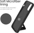 LAUDTEC Silicone Kickstand Case Compatible with iPhone 12/12 Pro, Vertical and Horizontal Stand Hand Strap Metal Kickstand Cover, Flexible Soft Li...