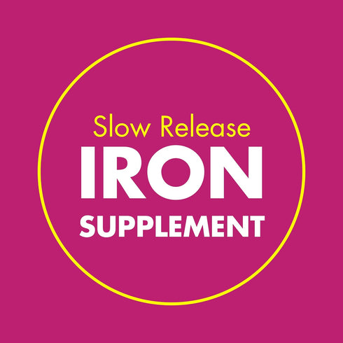 Slow Fe 45mg Iron Supplement for Iron Deficiency, Slow Release, High Potency, Easy to Swallow Tablets - 30 Count...