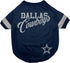 NFL Dallas Cowboys T-Shirt for Dogs & Cats, Small. Football Dog Shirt for NFL Team Fans. New & Updated Fashionable Stripe Design, Durable & Cute S...