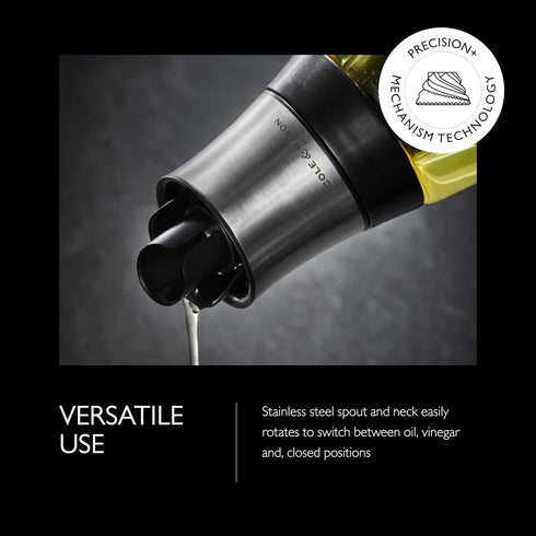 Cole & Mason Duo Oil & Vinegar Pourer - Oil & Vinegar Dispenser Set - Stainless Steel Oil & Vinegar Pourer - Dishwasher Safe Kitchen Tool & Gadget...