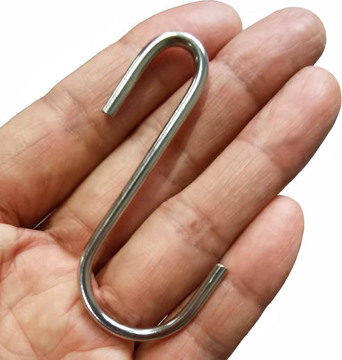 Pack of 10 Heavy Duty S-Shape Hooks, Stainless Steel, 2.4" Pan Pot Holder Rack Hooks Hanging Hangers S Shaped Hooks for Kitchenware Pots Utensils ...
