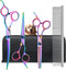 5 in 1 Professional Dog Grooming Scissors Kit - Sharp and Durable Straight & Thinning & Curved Shears Scissors set Pet Grooming Shears for Dog&Cat...