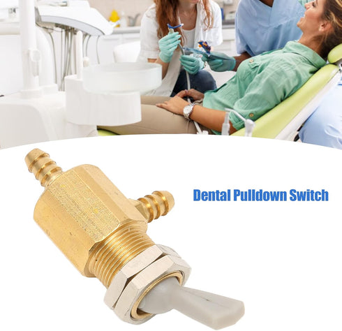 Dental Pulldown Switch, Professional Metal Dental Pulldown Switch Valve Toggle for Dental Chair Unit Water Bottle, Dental Unit Accessory(5MM)...