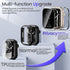 Goton 2 in 1 Privacy Waterproof Apple Watch Case for Series 9 8 7 Screen Protector 45mm, Front Anti Spy Tempered Glass Face Cover + Back Bumper fo...