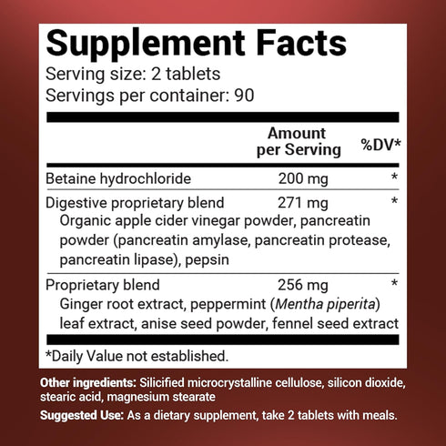Dr. Berg Advanced Digestive Enzymes with Apple Cider Vinegar - includes Digestive Health Ingredients Like Betaine Hydrochloride (HCI), Ginger Root...