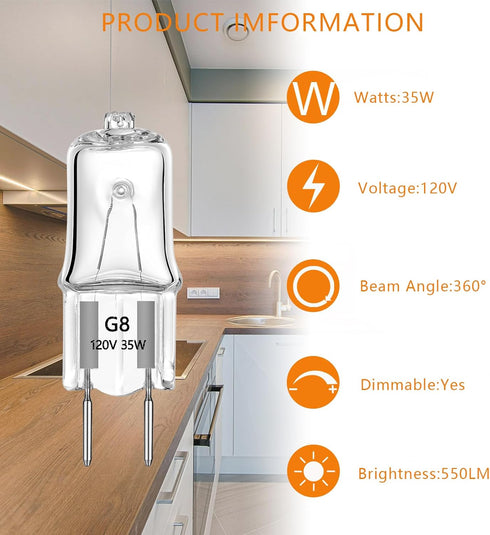 Halogen Light Bulb for GE Microwave Oven - Samsung Elite Maytag Over The Stove Range Microwave, Stove Light Bulb for GE Microwave,35W Replaces WB2...