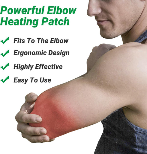 Elbow Pain Patches, 24 Count Extra Strength Heat Patches, 8 Hour Long Lasting Deep Hot Soothing of Joint Soreness for Knee, Elbow, Back, Neck, Sho...