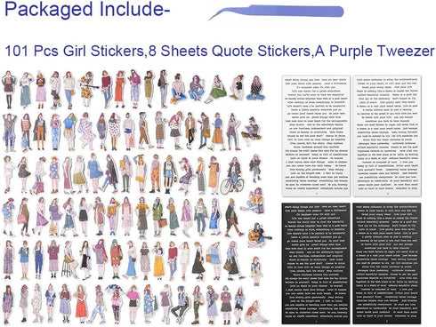507 Pcs Vintage Scrapbook Stickers for Journaling Junk Journal Supplies,Dwpetzo People Prase Quote Stickers Pack for Scrapbooking Planners Bujo DI...