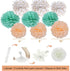 Mint Peach Birthday Party Decorations, Happy Birthday Decoration Set with BDAY Banner Pom Poms Circle Dot Garland and Tassel Garland for Women Gri...