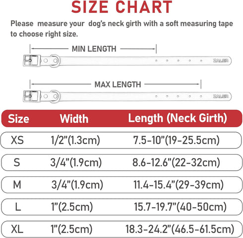 Waterproof Dog Collar, Adjustable Odor Proof Dog Collars Easy to Clean, Soft Comfortable Pet Collars for Large, Medium Small Dogs (Strawberry Red,...