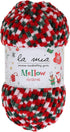 La Mia Mellow Christmas, 1 Skein Chenille Yarn for knitting and crocheting festive baby clothes, blankets and accessories, 100% Polyester, 100 gr ...