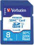 Verbatim 8GB Premium SDHC Memory Card, UHS-I V10 U1 Class 10, Blue (96318)...