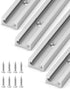 QWORK 12" T-Track, 4 Pack Aluminum Double Track with Mounting Holes for Woodworking...