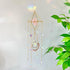 Crystal Suncatcher Rose Quartz, Spiritual, Sun Catcher Hanging for Windows, Rainbow Maker, Crystal Indoor Garden Home Decor, Natural Gemstone Boho...