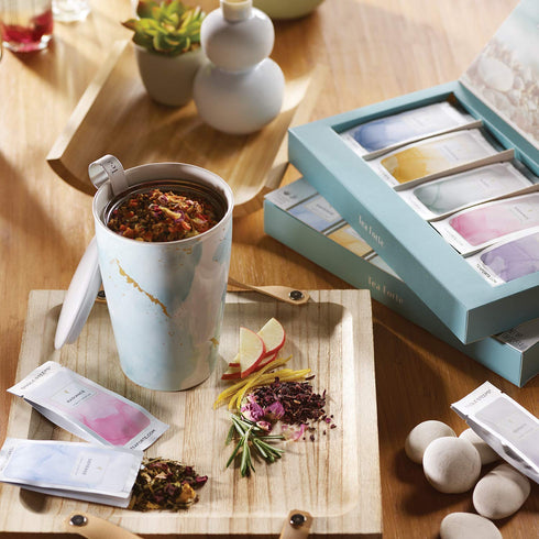 Tea Forte Wellness Tea Assortment Single Steeps Loose Leaf Premium Tea Gift Set Sampler, 15 Count 3 of Each Assorted Blends, Pre-Portioned Single ...